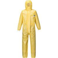 Portwest BizTex Microporous Coverall Type 3/4/5/6, Color: Yellow, Size: XXL, ST70YERXXL