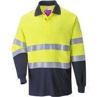 Portwest Workwear Flame Resistant Anti-Static Two Tone Polo Shirt FR74