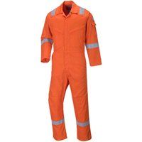 Biz Flame Mens Aberdeen Flame Resistant Coverall Orange 54" 32"