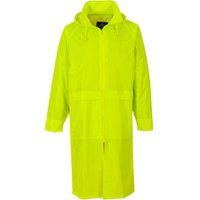 Portwest S438 Men/'s Lightweight Waterproof Classic Raincoat Long Rain Jacket Yellow, Medium