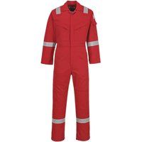 Biz Flame Mens Aberdeen Flame Resistant Coverall Red 36" 32"