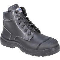 Portwest FD10BKR39 Clyde Safety Boot, Regular, Size: 39, Black