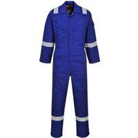 Biz Flame Mens Flame Resistant Super Lightweight Antistatic Coverall Royal Blue Extra Small 32"