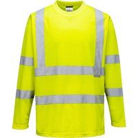 Portwest Hi-Vis Long Sleeved T-Shirt, Size: XL, Colour: Yellow, S178YERXL