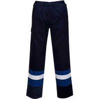 Portwest FR56NRRXL Bizflame Plus Trouser, X-Large, Navy/Royal