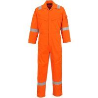 Araflame Silver Flame Resistant Coveralls Orange 50" 31"
