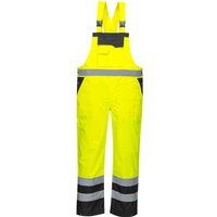 PORTWEST Hi Vis Contrast Bib & Brace Waterproof Breathable Dungarees S488