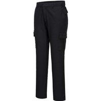 Portwest Stretch Slim Combat Trouser, Size: 30, One Size, Colour: Black, S231BKR30