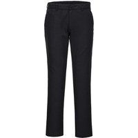 Portwest Stretch Slim Chino Trouser, Size: 46, Colour: Black, S232BKR46