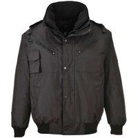 Oxford Weave 300D 4 in 1 Waterproof Bomber Jacket Black L
