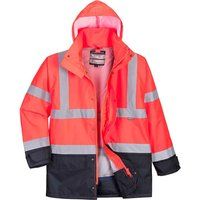 Portwest S768RNRS 5in1 Hi-Vis Executive Jacket, Small, Red/Navy