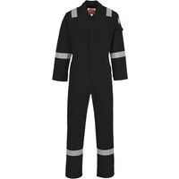 Biz Flame Mens Flame Resistant Super Lightweight Antistatic Coverall Black Medium 32"