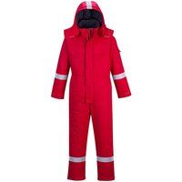 Biz Flame Mens Flame Resistant Antistatic Winter Overall Red S 32"