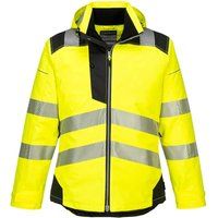 Portwest Premium Hi Vis Winter Jacket - T400 PW3 Waterproof Quilt Lined Coat