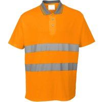 Portwest S171 Orange High Visibility Polo Shirt Workwear Cotton Comfort Sm - 4XL