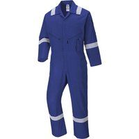 Portwest Iona Cotton Coverall, Trouser Length: Regular, Color: Royal Blue, Size: Medium, C814RBRM