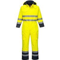 Portwest Bizflame Rain Hi-Vis Multi Coverall, Size: L, Colour: Yellow/Navy, S775YNRL