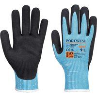 Portwest Claymore AHR Cut Resistant Gloves Blue / Black XL Pack of 1