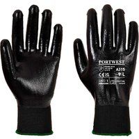 Portwest All Flex Nitrile Grip Gloves Black L Pack of 1