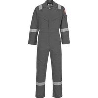 Biz Flame Mens Aberdeen Flame Resistant Antistatic Coverall Grey 4XL 32"