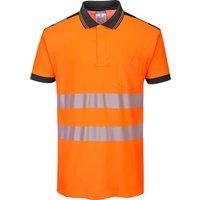PORTWEST PW3 Hi Vis Vision Polo Shirt Short Sleeve Wicking Work Safety T180