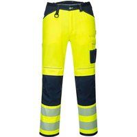 Portwest PW340 Men/'s PW3 Hi Vis Work Trousers Yellow/Navy, 38