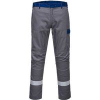 Portwest FR06 Flame Resistant Bizflame Ultra Two Tone Trousers Grey, 30