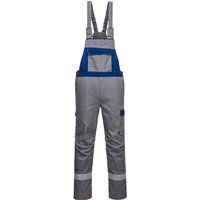 BizFlame Ultra Two Tone Bib and Brace Grey 2XL 31"
