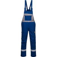 Portwest Bizflame Ultra Two Tone Bib & Brace, Trouser Length: Regular, Color: Royal/Grey, Size: XXXL, FR07RBRXXXL