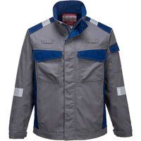 Biz Flame Ultra Two Tone Flame Resistant Jacket Grey M