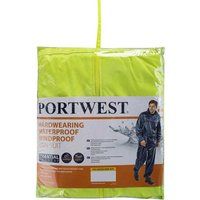 Portwest L440 Lightweight Waterproof Rainsuit - Jacket & Trousers Yellow S - 3XL