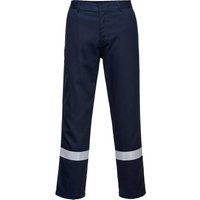 Portwest BZ14 Flame Resistant Reflective Bizweld Iona Trousers Navy, X-Large