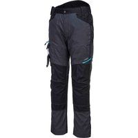 Portwest T701 Mens WX3 Work Trousers - Reinforced Safety Workwear Trousers with Kneepad Protection Metal Grey Short, 28