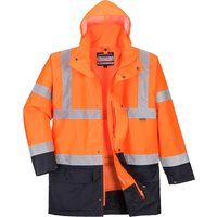 Portwest Essential 5 in 1 Two Tone Jacket Orange / Navy 5XL