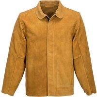 Portwest Leather Welding Jacket, Size: M, Colour: Tan, SW34TARM