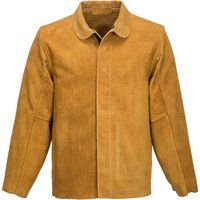 Portwest Leather Welding Jacket, Size: M, Colour: Tan, SW34TARM