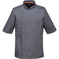 Portwest MeshAir Pro Short Sleeve Chefs Jacket Slate Grey S