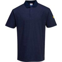 Portwest Mens Anti Static ESD Polo Shirt Navy M