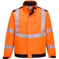 Mens Modaflame Multi Norm Arc Softshell Jacket XXL Orange/Navy - Portwest