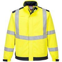 Portwest Mens Modaflame Multi Norm Arc Softshell Jacket L Yellow/Navy