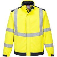 Portwest Mens Modaflame Multi Norm Arc Softshell Jacket M Yellow/Navy