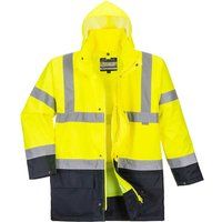 Portwest Mens Hi-Vis Safety Workwear Essential 5-in-1 Two Tone Jacket