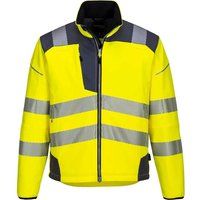 Portwest Unisex Vision Hi-Vis Workwear Softshell Jacket S Yellow/Grey