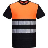 Men's Hi Vis T-Shirt Reflective High Viz Work Tee Fluorescent Moisture Wicking