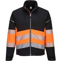 PORTWEST PW3 Hi Vis Class 1 Softshell Jacket Breathable Water Resistant PW375
