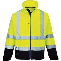 Portwest Fleece Lined Class 3 Hi Vis Jacket Yellow / Navy 5XL