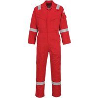 BizFlame Mens Flame Resistant Super Lightweight Antistatic Coverall Red S 33"