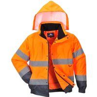 Oxford Weave 300D Class 3 Hi Vis 2-in-1 Jacket Orange 4XL