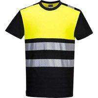 Men's Hi Vis T-Shirt Reflective High Viz Work Tee Fluorescent Moisture Wicking