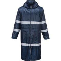 Portwest Hi Vis Rain Coat Classic Iona Waterproof Reflective Tapes Long Coat